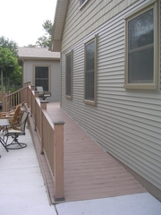 Ramp from deck down to patio