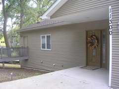 Front of house with accessible entrances